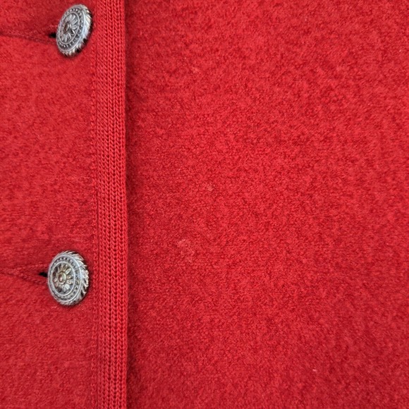 Geiger Collections Women's Button-Up Cardigan Sweater Red Size 42 Vintage - Picture 7 of 16